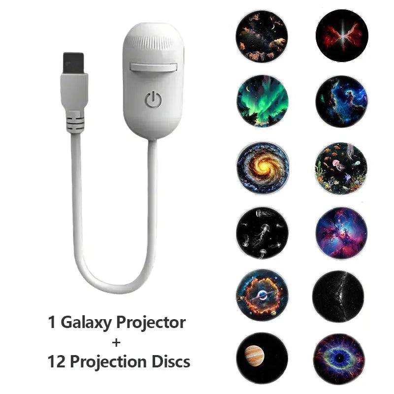 Galaxy Projector 2-In-1 Starry Sky Projector, Galaxy Star Projector Starry Projector Light, Galaxy Dual-Mode Night Light, Galaxy Projector USB